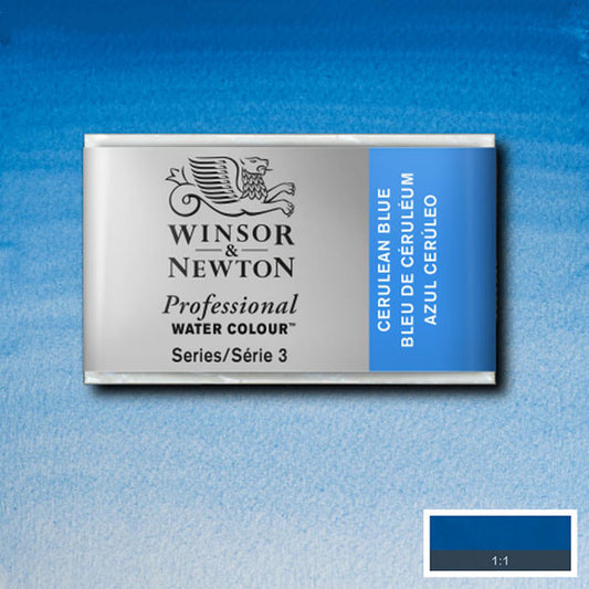 Winsor & Newton Cerulean Blue Whole Pan - S3 Professional Watercolour - Winsor & Newton at DRK Crafts