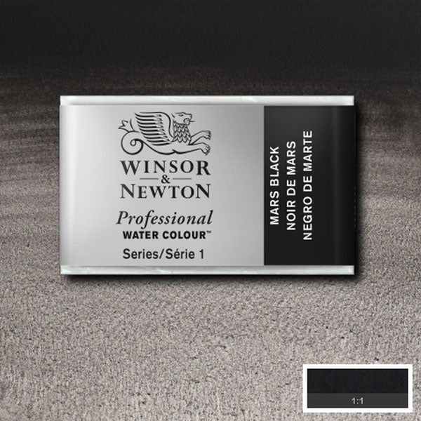 Winsor & Newton Mars Black Whole Pan - S1 Professional Watercolour - Winsor & Newton at DRK Crafts