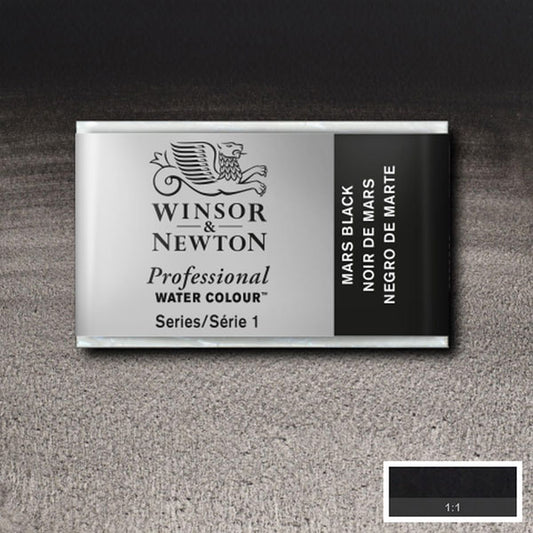 Winsor & Newton Mars Black Whole Pan - S1 Professional Watercolour - Winsor & Newton at DRK Crafts