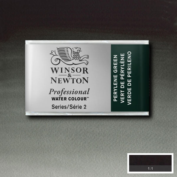 Winsor & Newton Perylene Green Whole Pan - S2 Professional Watercolour - Winsor & Newton at DRK Crafts