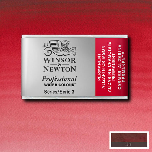Winsor & Newton Permanent Alizarin Crimson Whole Pan - S3 Professional Watercolour - Winsor & Newton at DRK Crafts