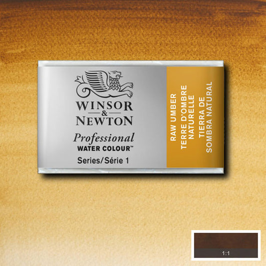 Winsor & Newton Raw Umber Whole Pan - S1 Professional Watercolour - Winsor & Newton at DRK Crafts