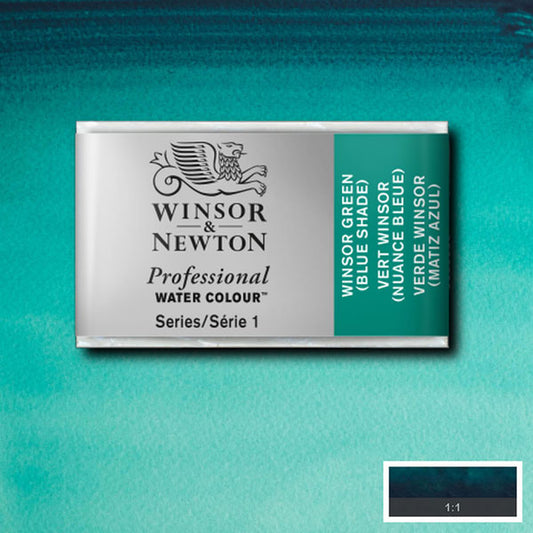Winsor Green Blue Shade Whole Pan - S1 Professional Watercolour - Winsor & Newton at DRK Crafts