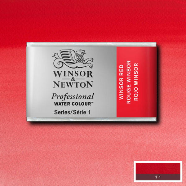 Winsor Red Whole Pan - S1 Professional Watercolour - Winsor & Newton at DRK Crafts