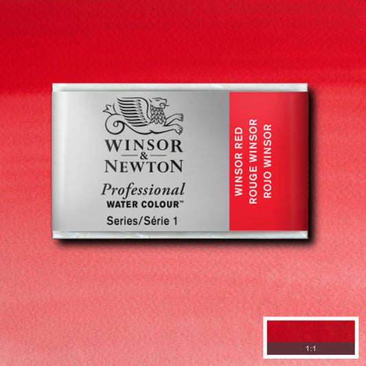 Winsor Red Whole Pan - S1 Professional Watercolour - Winsor & Newton at DRK Crafts