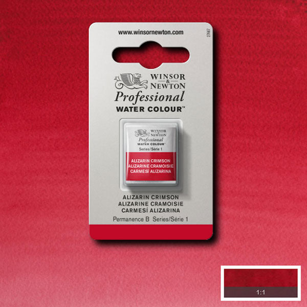 Winsor & Newton Alizarin Crimson Half Pan - S1 Professional Watercolour - Winsor & Newton at DRK Crafts