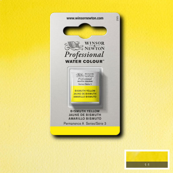 Winsor & Newton Bismuth Yellow Half Pan - S3 Professional Watercolour - Winsor & Newton at DRK Crafts