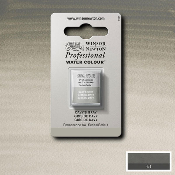 Winsor & Newton Davy's Grey Half Pan - S1 Professional Watercolour - Winsor & Newton at DRK Crafts