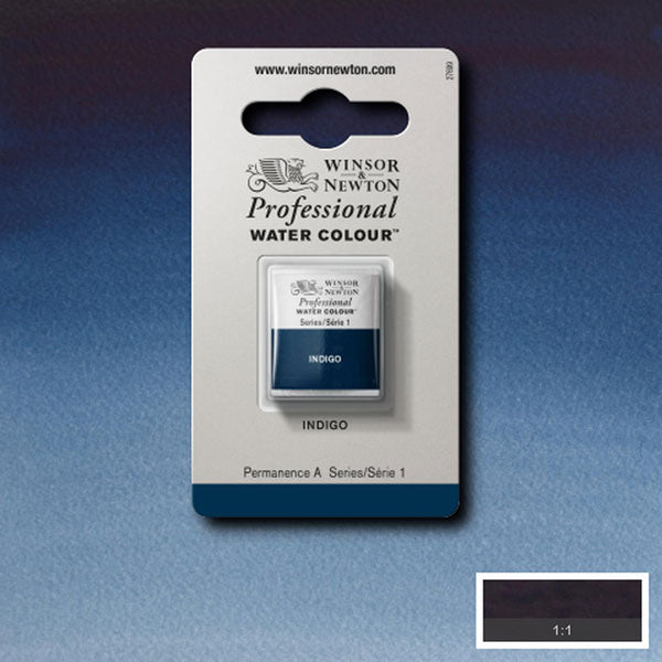 Winsor & Newton Indigo Half Pan - S1 Professional Watercolour - Winsor & Newton at DRK Crafts