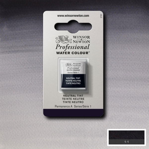 Winsor & Newton Neutral Tint Half Pan - S1 Professional Watercolour - Winsor & Newton at DRK Crafts