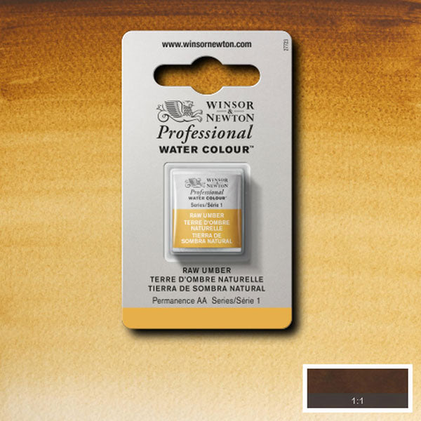 Winsor & Newton Raw Umber Half Pan - S1 Professional Watercolour - Winsor & Newton at DRK Crafts