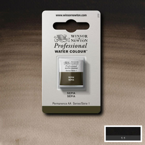 Winsor & Newton Sepia Half Pan - S1 Professional Watercolour - Winsor & Newton at DRK Crafts