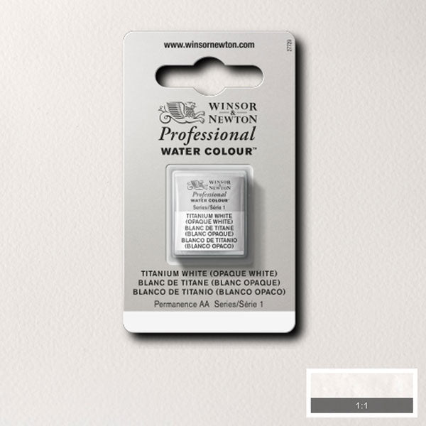 Winsor & Newton Titanium White Half Pan - S1 Professional Watercolour - Winsor & Newton at DRK Crafts