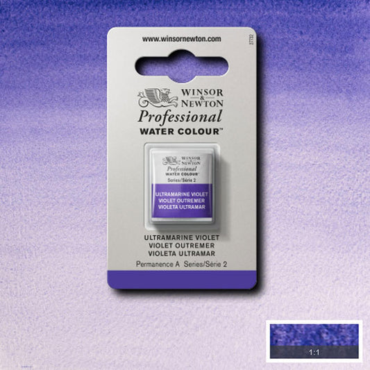 Winsor & Newton Ultramarine Violet Half Pan - S2 Professional Watercolour - Winsor & Newton at DRK Crafts