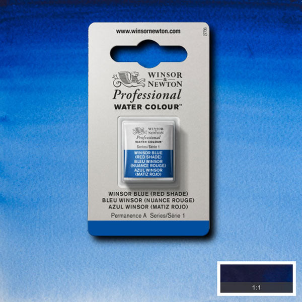 Winsor Blue Red Shade Half Pan - S1 Professional Watercolour - Winsor & Newton at DRK Crafts