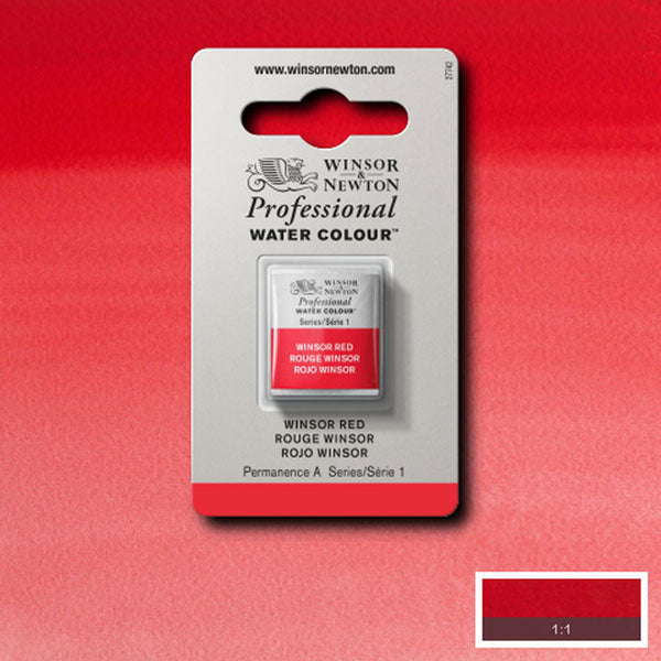 Winsor Red Half Pan - S1 Professional Watercolour - Winsor & Newton at DRK Crafts