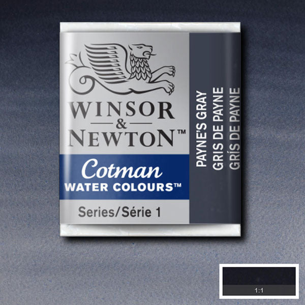 Winsor & Newton Cotman Watercolour Half Pan Payne's Gray - Winsor & Newton at DRK Crafts