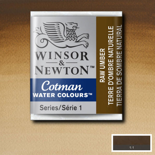 Winsor & Newton Cotman Watercolour Half Pan Raw Umber - Winsor & Newton at DRK Crafts