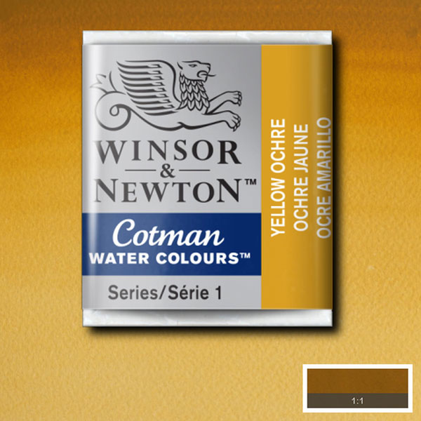 Winsor & Newton Cotman Watercolour Half Pan Yellow Ochre - Winsor & Newton at DRK Crafts