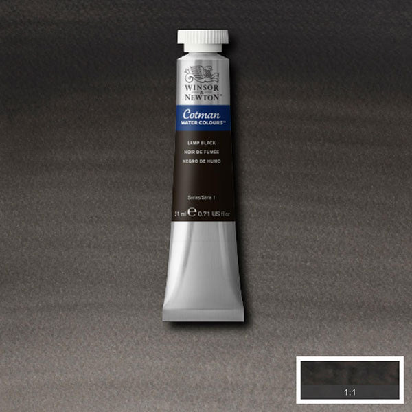 Winsor & Newton Cotman Watercolour Lamp Black 21ml - Winsor & Newton at DRK Crafts