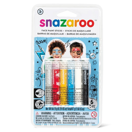 Snazaroo Face Paint Boys 6 Face Paint Sticks
