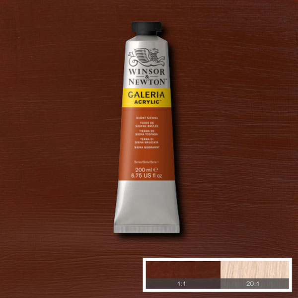 Winsor & Newton Galeria Acrylic 200ml 200Ml Burnt Sienna - Winsor & Newton at DRK Crafts