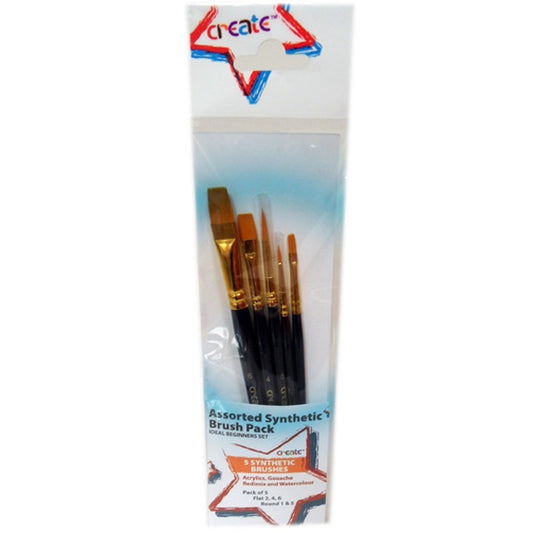 ACRYLIC BRUSHES set of 5