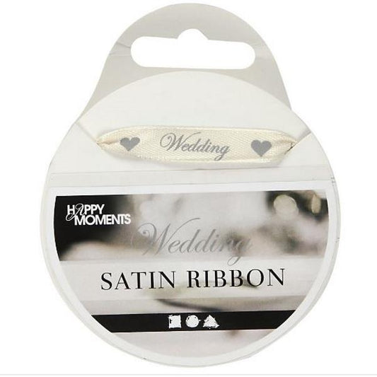 Create Crafts Satin Ribbon -Wedding 10mm x8m off-