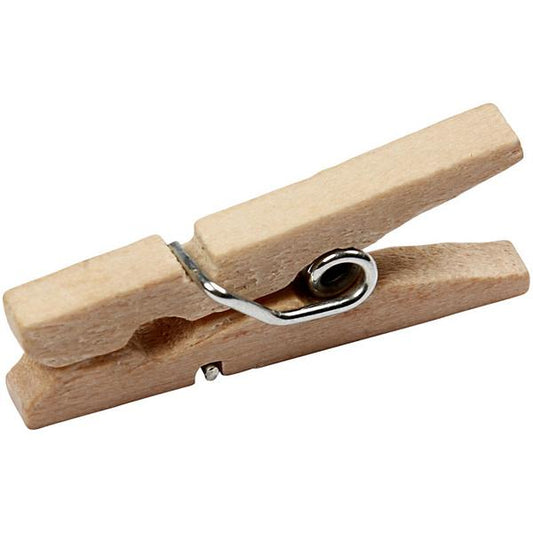 Create Crafts Create Craft - Mini Clothes Pegs - 25x3mm - Birch -100pc