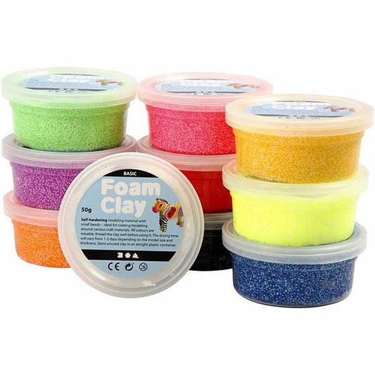 Create Crafts Foam Clay - Asst colours 10x35g