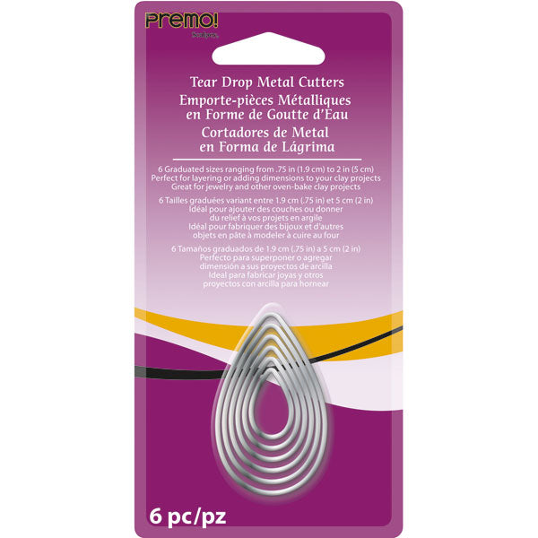 Sculpey 6-Piece Teardrop Cutter Set