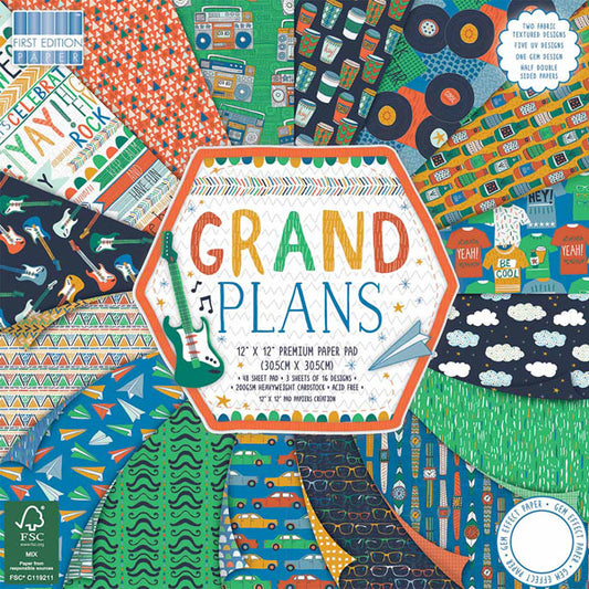 First Edition First Edition FSC 12x12 Paper Pad - Grand Plans