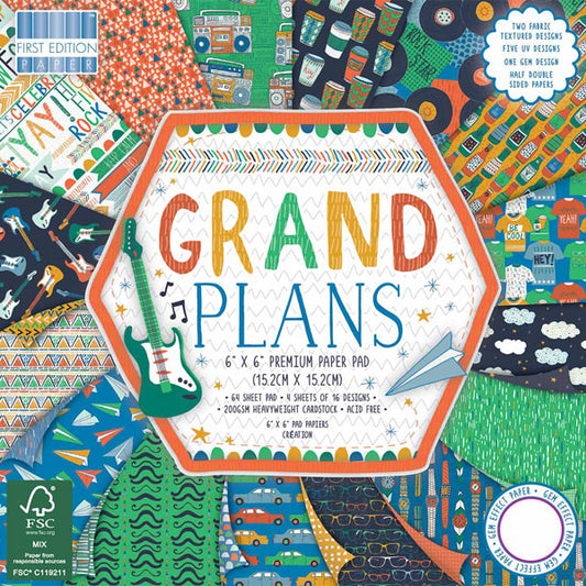 First Edition First Edition FSC 6x6 Paper Pad - Grand Plans