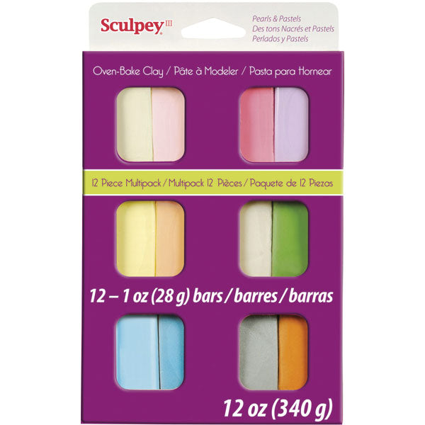 Sculpey III 12-Piece Pastel Colours Multipack