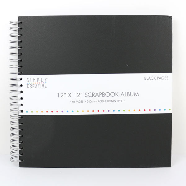 Simply Creative Simply Creative Album 12x12 - Plain Black