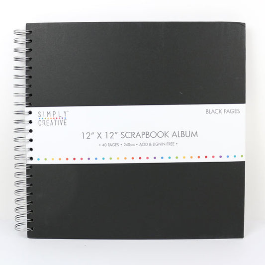 Simply Creative Simply Creative Album 12x12 - Plain Black