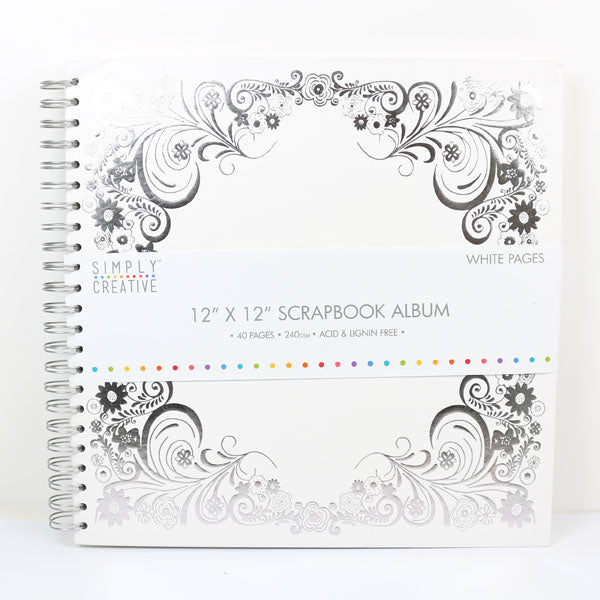 Simply Creative SC Album 12 x 12 inch - White + Border - 12 Pack