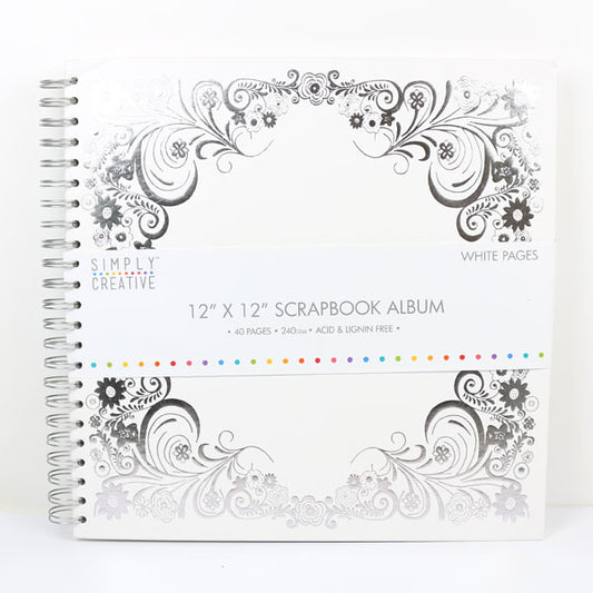 Simply Creative SC Album 12 x 12 inch - White + Border - 12 Pack