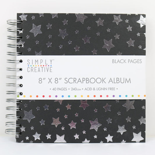 Simply Creative Simply Creative Album 8x8 - Black with Stars