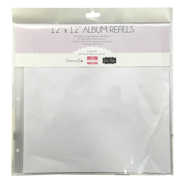 Trimcraft 12 x 12 inch Scrapbook Refills - 12 Pack