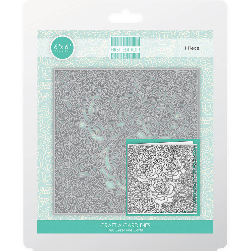 First Edition 6 x 6 Roses Cutting Die for Card Making and Scrapbooking