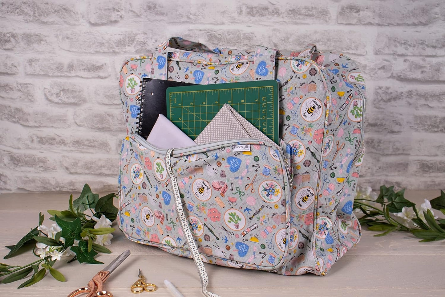 Hobby Gift Sewing Machine Bag – Homemade Print – Extra Large (20 x 43 x 37 cm) – Matt PVC Coated