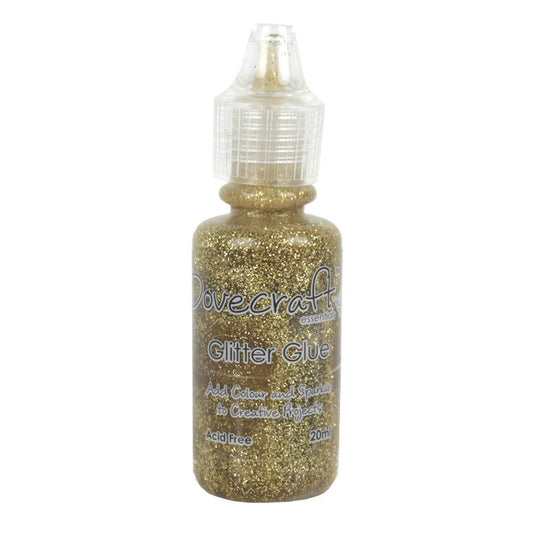 Dovecraft Glitter Glue Gold 20ml