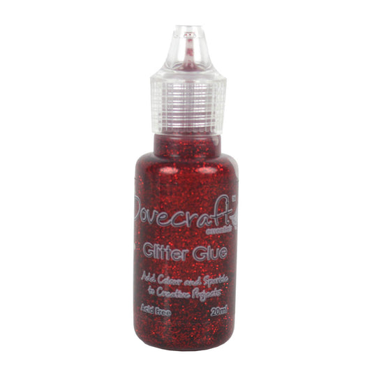 Dovecraft Glitter Glue Ruby 20ml