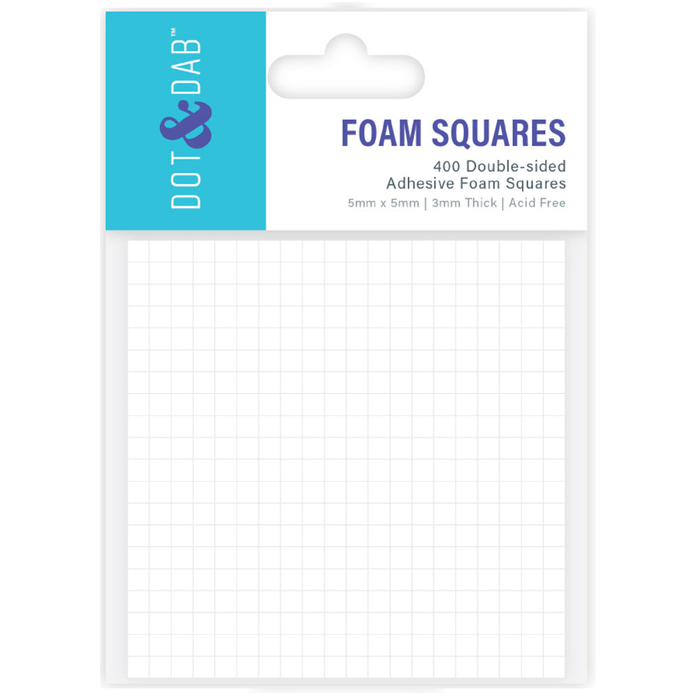 Dot & Dab Dot & Dab Foam Squares x400 3mm white