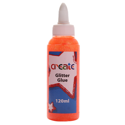 Create - Glitter Glue - 120ml Orange