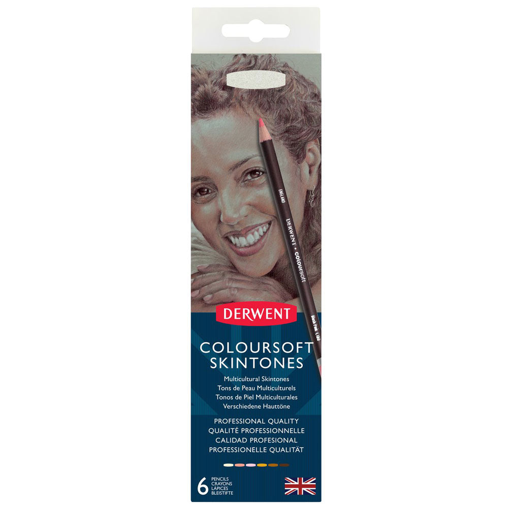 Derwent Coloursoft Portrait Pencils Tin Of 6