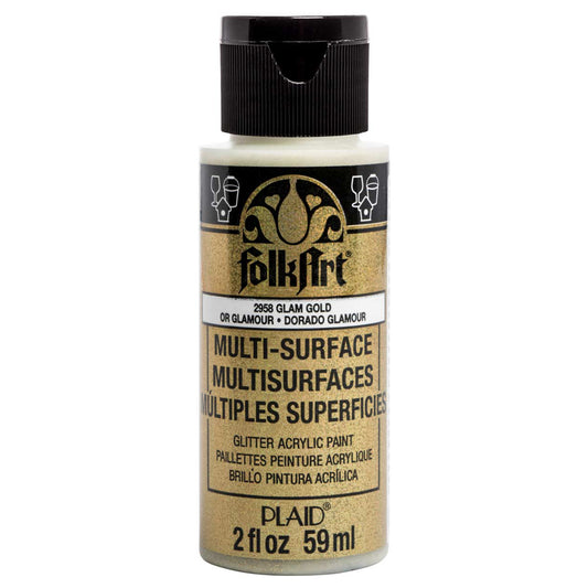 2oz FolkArt Multi Gltr Glam Gold – 59ml (2oz)