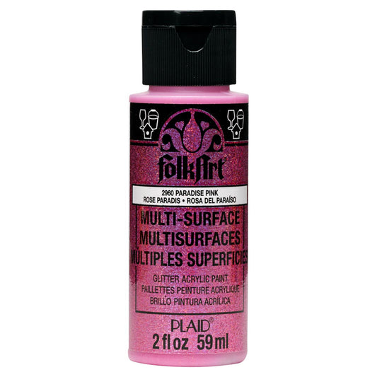 2oz FolkArt Multi Gltr Paradise Pink – 59ml (2oz)