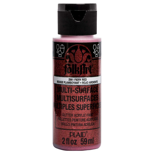 2oz FolkArt Multi Gltr Fiery Red – 59ml (2oz)